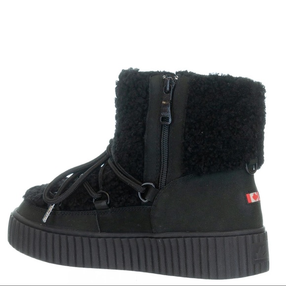 Pajar Canada waterproof Sherpa black boots with laces - Picture 8 of 8